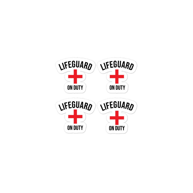 Lifeguard Stickers, 4pack, Safety First, Simple, Stickers Etsy