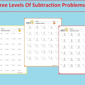 Subtraction Worksheets