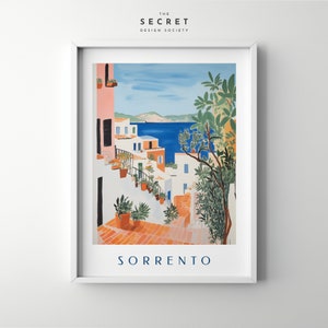 Sorrento digital print, Travel Print, Sorrento Italy, Sorrento Wall Art, Amalfi Coast, Italian town, Italian theme, Italian style