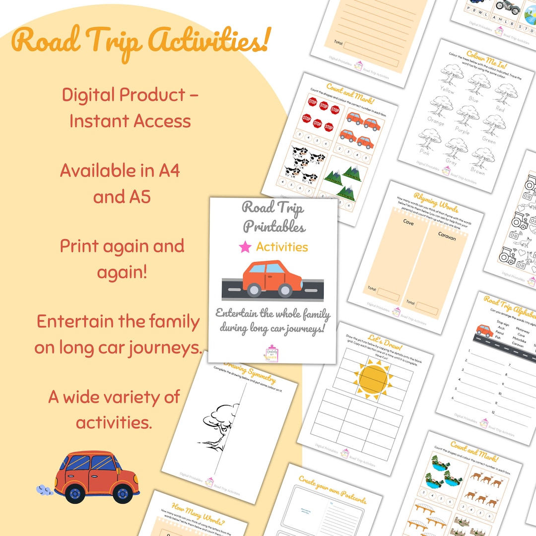 Road Trip Activities Printables
