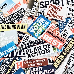 Real Magazine Words for Men, Vision Board Printable Kit for Males, Boys Vision Board Words, Goal Setting for Men, Motivation for Men