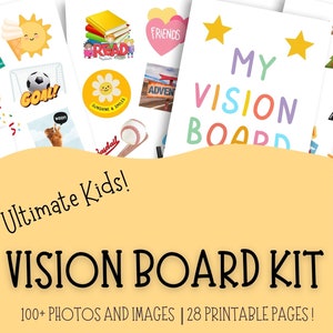 Kids Vision Board Kit, Vision Board zum Ausdrucken, Familie Vision Board Printables, Vision Board für Jungen, Vision Board für Mädchen
