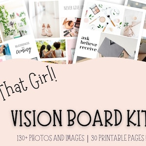 Images à imprimer Vision Board pour femmes, kit à imprimer Vision Board, photos Vision Board, kit de fête Vision Board 2025, photos esthétiques That Girl