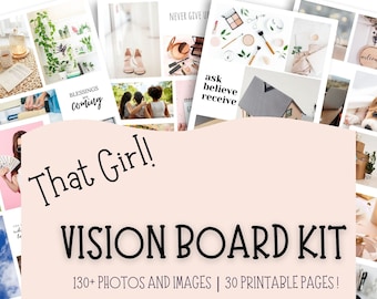 Vision Board Printables for Women, Vision Board Printable Kit, Vision Board Photos, Vision Board Party Kit 2026, That Girl Aesthetic Photos