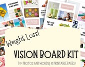 Vision Board Printable for Weight Loss, Vision Board Kit, Fitness Printable, Weight Loss Tracker, Weight Watchers