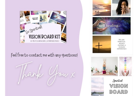 Spiritual Vision Board Bundle for Women Vision Board Printable