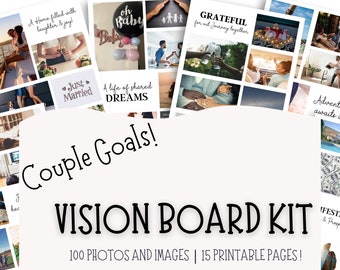 Couples Vision Board Kit, Vision Board imprimable, Vision Board 2023 Manifest Love, Date Night imprimable, Vision Board Party