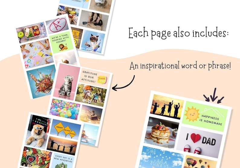 Family Vision Board Kit, Kids Vision Board Printable, Family Activity Printable, Vision Board Printable for Boys & Girls, Rainy Day Activity image 3
