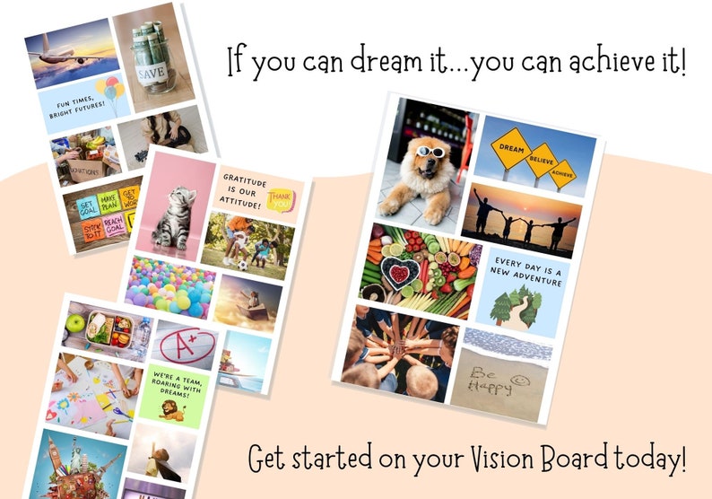 Family Vision Board Kit, Kids Vision Board Printable, Family Activity Printable, Vision Board Printable for Boys & Girls, Rainy Day Activity image 6