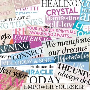 ¡Más de 70 palabras espirituales para el año 2025! Palabras para revistas, palabras para el kit de tablero de visión, palabras para revistas imprimibles para tablero de visión espiritual, kit de tablero de visión para mujeres