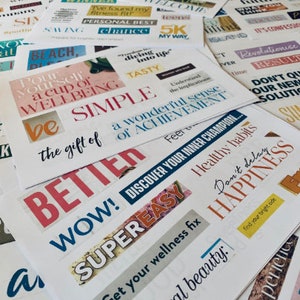 450 Real Magazine Words Printable, Vision Board Words, Vision Board Kit ...