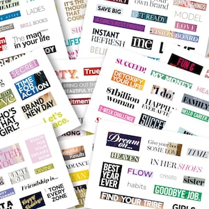 200+ parole di riviste reali per le donne del 2025 stampabili, parole della bacheca visionaria, bacheca visionaria 2025, ritagli di riviste per scrapbooking