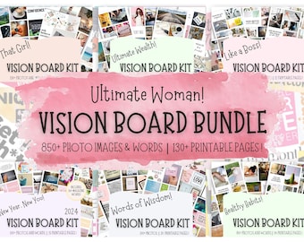 Women's Vision Board Bundle, Vision Board Kit for Women, Vision Board for Girls Vision Board Party Kit, Vision Board 2025