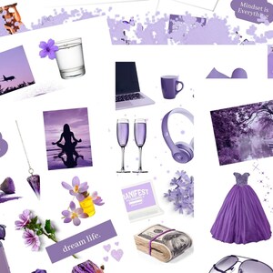 Purple Vision Board Printable, Vision Board Kit for Women 2026, Vision ...
