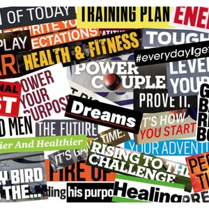 Imprimable Vision Board pour homme, mots découpés dans le magazine, mots Vision Board pour garçons, Motivation pour homme, mots Vision Board pour couple