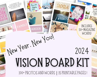Vision Board Printables Vision Board Kit With Printable - Etsy