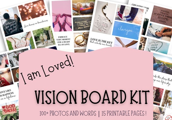 Love Vision Board Kit, Couples Vision Board, Vision Board Party 2024,  Vision Board for Women, Romance Vision Board Photos 