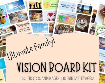 Kit de tableau de vision familiale, tableau de vision pour enfants imprimable, activité familiale imprimable, tableau de vision imprimable pour garçons et filles, activité des jours de pluie