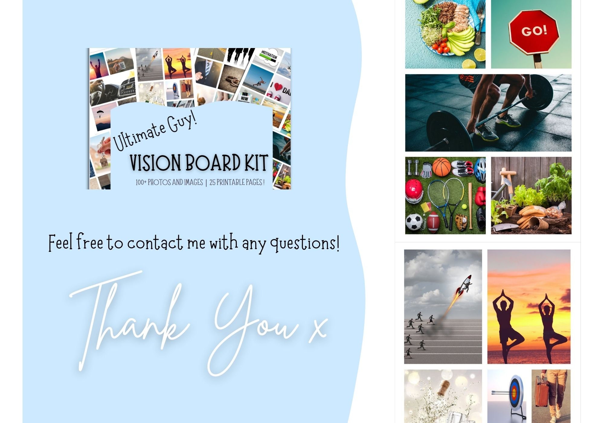 Vision Board Great Character of a Man & Woman cut outs