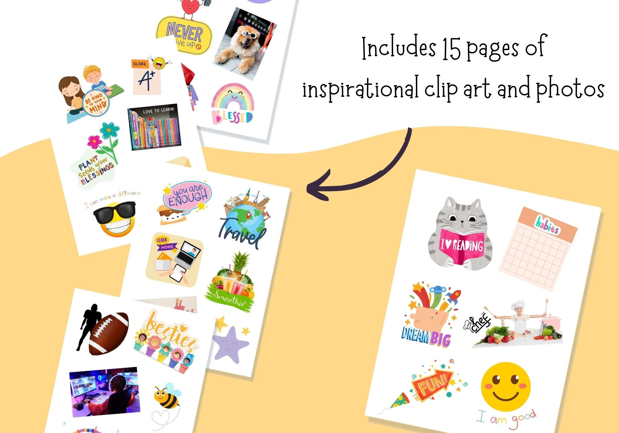 Kids Vision Board Kit, Vision Board Printable, Family Vision Board ...