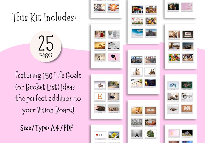 Vision Board Kit for Women, Vision Board Printable Kit, Vision Board ...