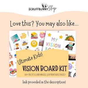 Family Vision Board Kit, Kids Vision Board Printable, Family Activity Printable, Vision Board Printable for Boys & Girls, Rainy Day Activity image 7