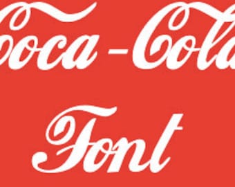 Retro Cola-lettertype | Vintage lettertype frisdrank | Lettertype in Coca-stijl voor logo's, posters, T-shirts en digitale prints TTF-download