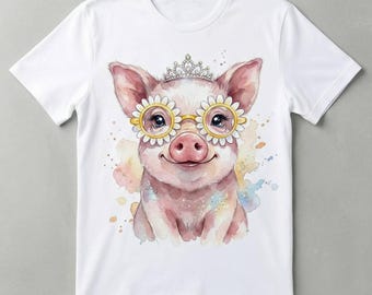 Schattige biggenbril om af te drukken, perfect cadeau voor pasgeborenen huwelijksfeestje – goedkoop digitaal plezier!