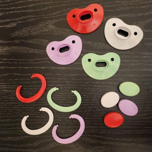 Piezas de repuesto para chupete para adultos: littlespace, agere/age regression, ayuda sensorial/para dormir, chupete/chupete, protector de manija con botón de repuesto