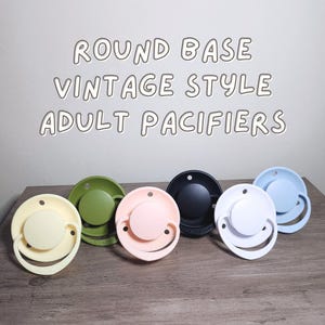 Chupete vintage redondo para adultos, liso: espacio reducido, agere, regresión de edad, sensorial, ayuda para dormir, chupete, chupete, chupete para adultos, fijación oral