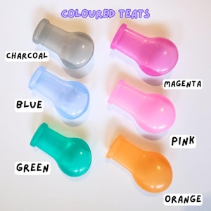 Tetinas de colores para chupetes de adultos - littlespace, agere/age regression, ayuda sensorial/para dormir, chupete, tetinas para chupetes, tetinas de repuesto