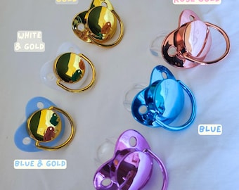 Shiny Small Shield Adult Pacifier - little space, agere, age regression, sensory, sleep aid, soother, dummy, binky, adult paci,oral fixation