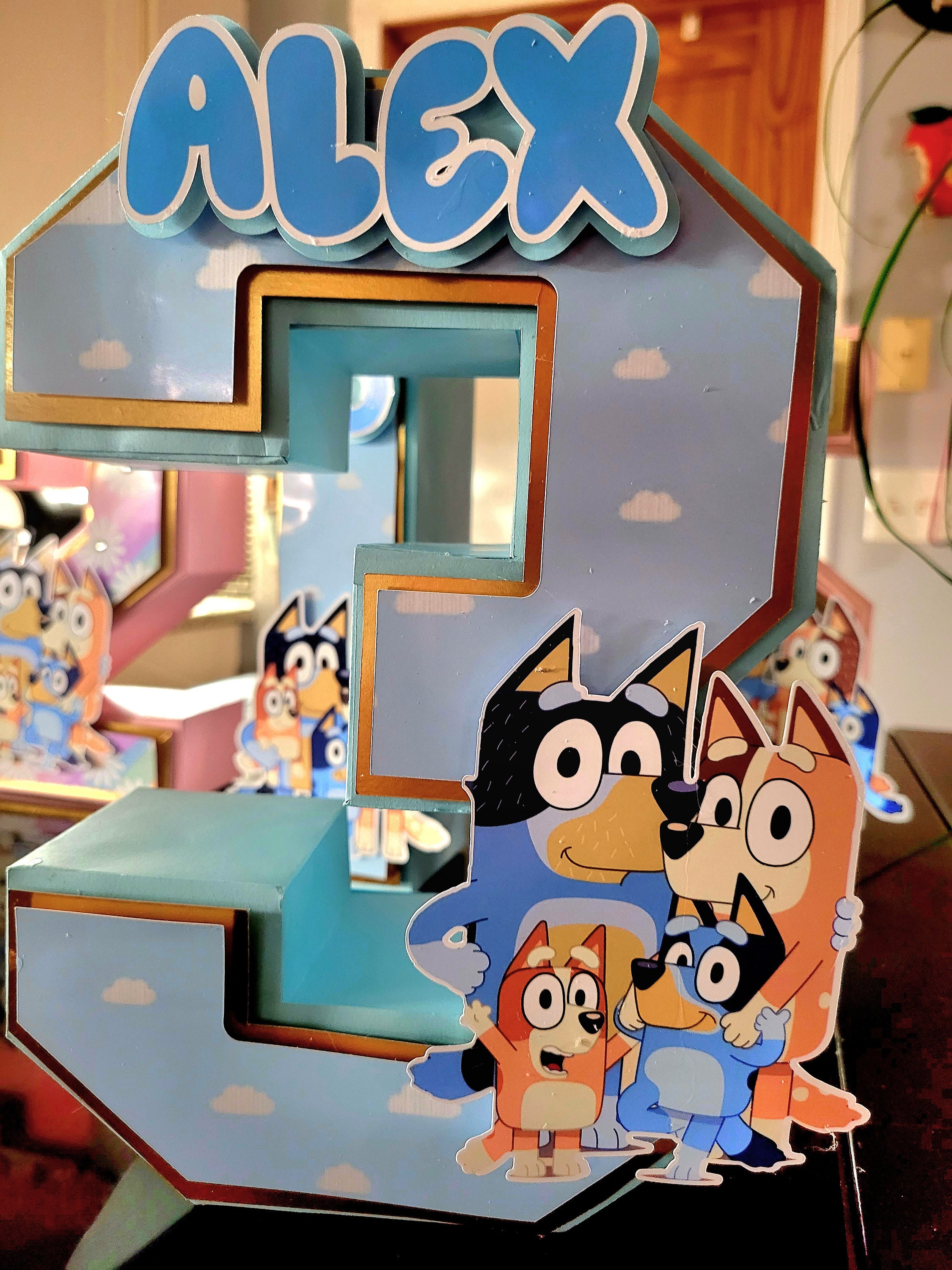 Bluey 3D Numbers/Letters