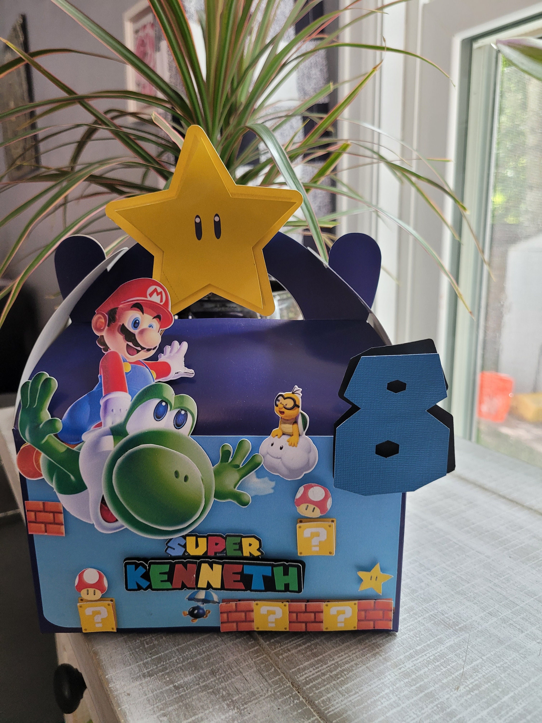 Super Mario Bros Favor Box and Popcorn Box Mario Goodie Box Etsy