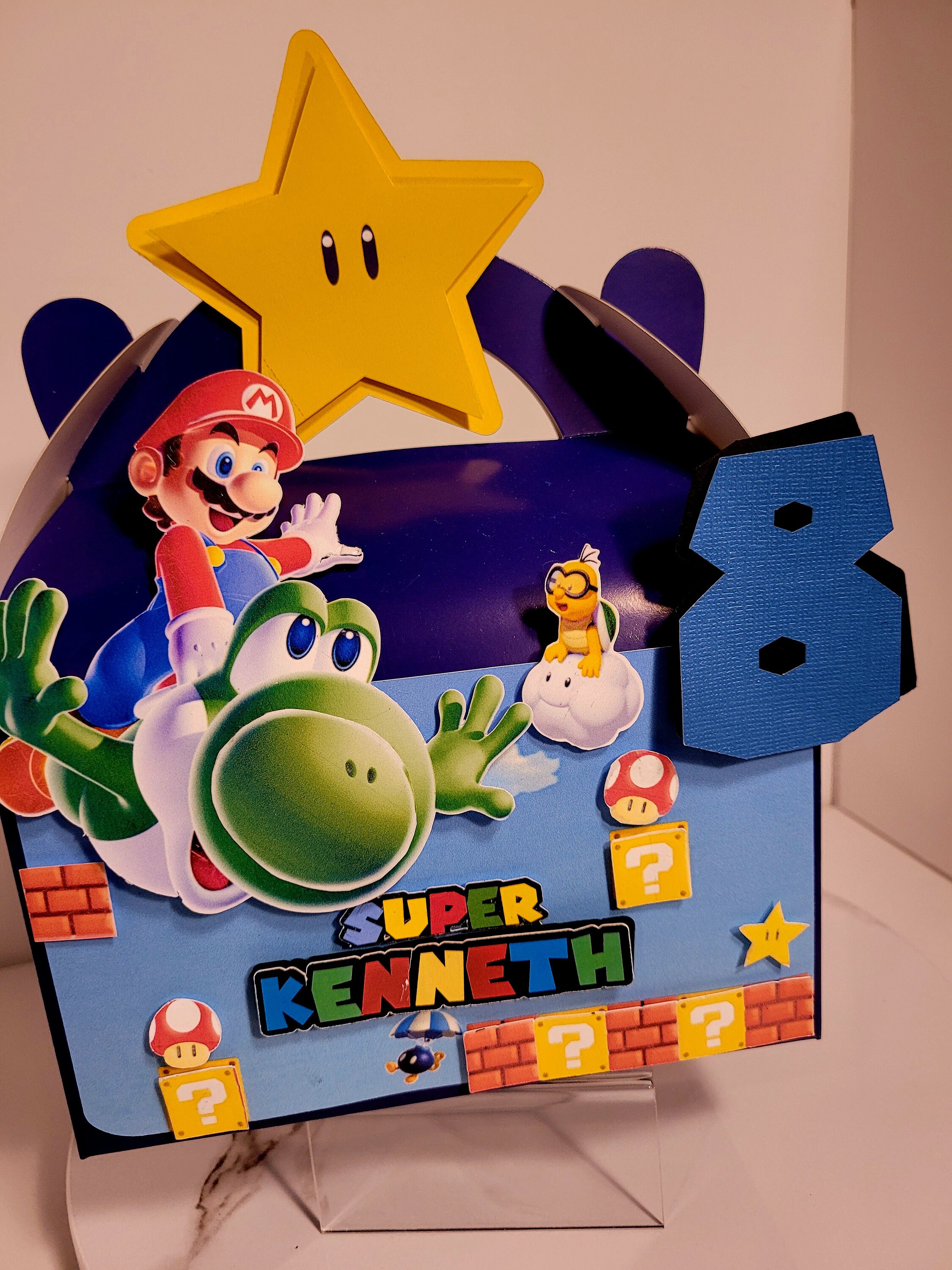 Super Mario Bros Favor Box and Popcorn Box Mario Goodie Box Etsy