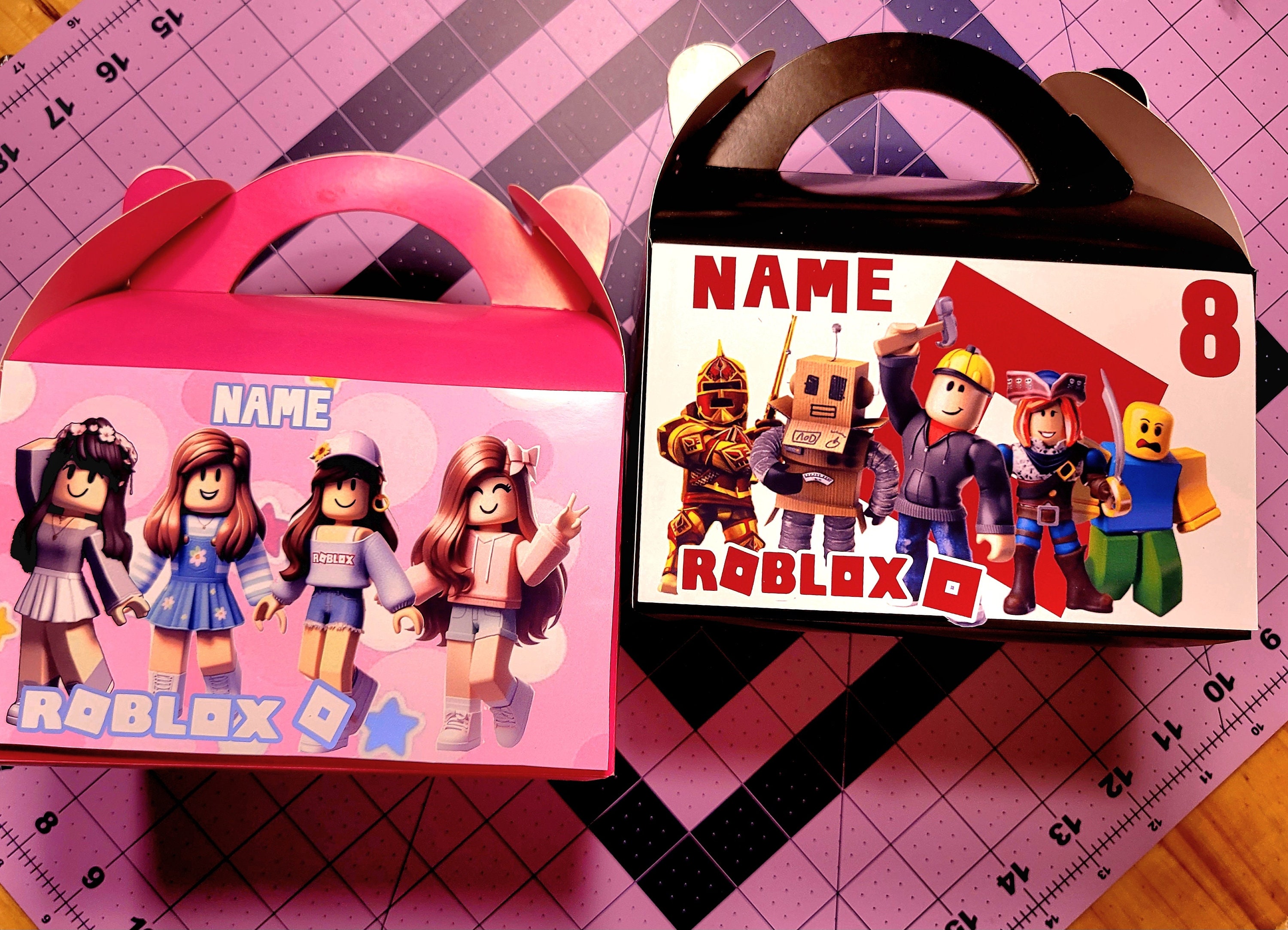 Roblox Favor Box Girl Roblox Box Boy Roblox Birthday Roblox Custom ...