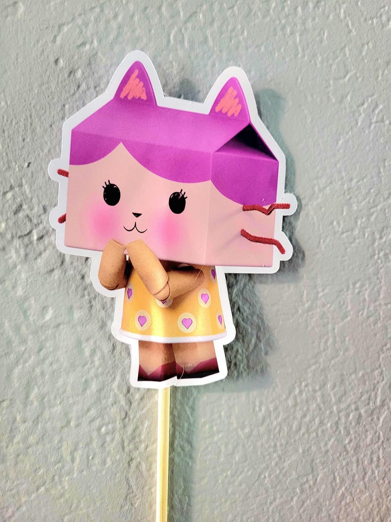 Gabby Dollhouse Centerpiece Double Sided Gabby Dollhouse 3D Numbers or