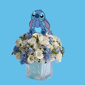 Personalized Stitch Centerpiece, Lilo and Stitch Party Decor, Birthday Table Topper, Custom Kids Party Decoration.