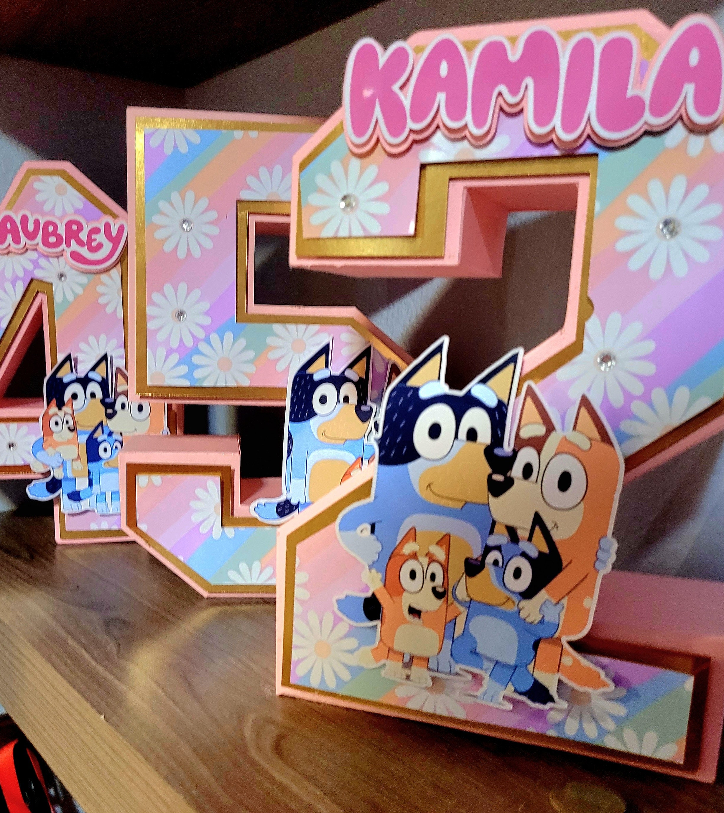 Bluey 3D Numbers/Letters