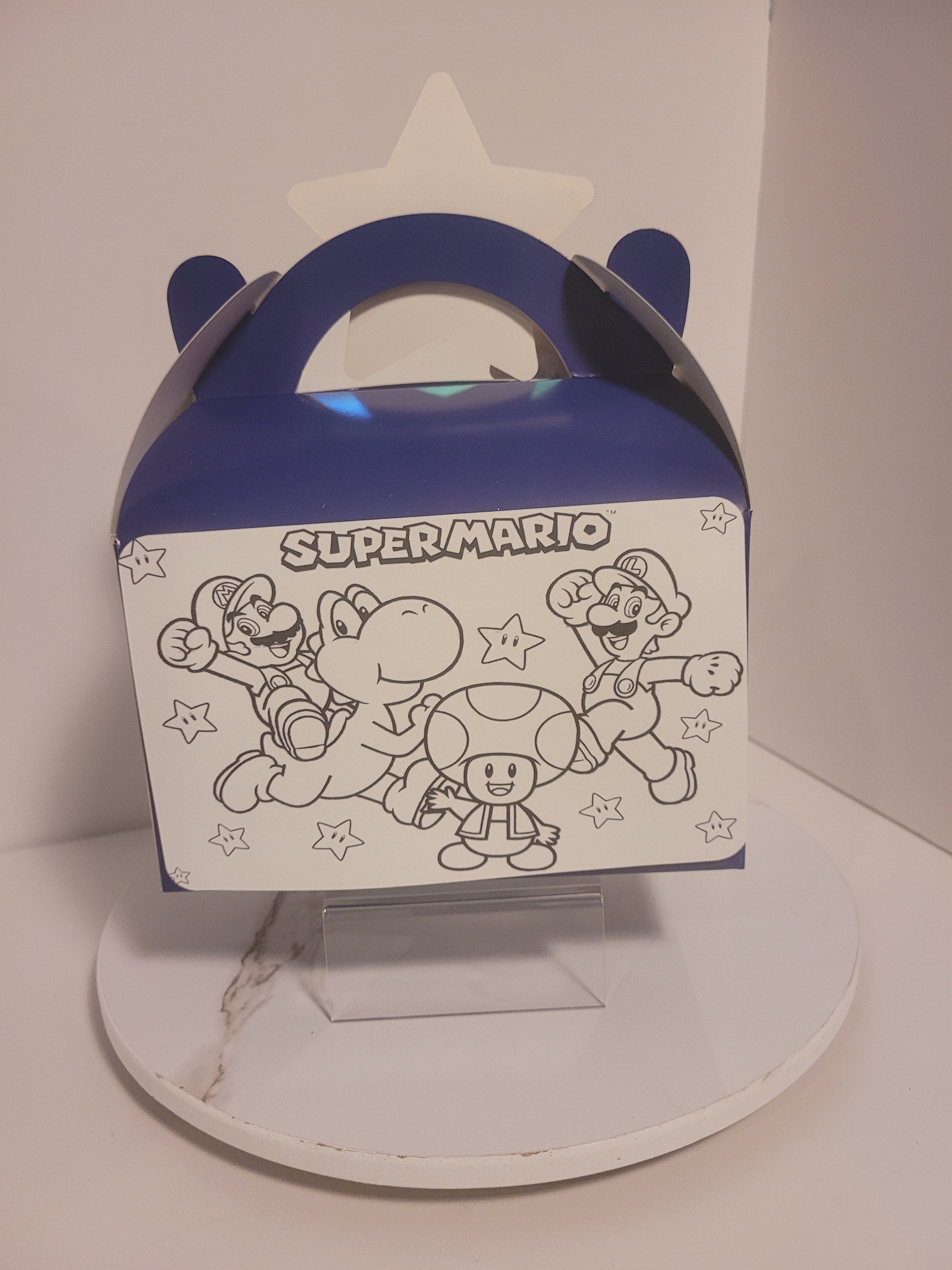 Super Mario Bros Favor Box and Popcorn Box Mario Goodie Box Etsy