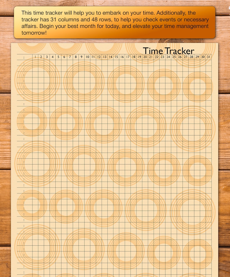 Digital Timing Tracker Template Orange Color Leopard Design, Modern ...