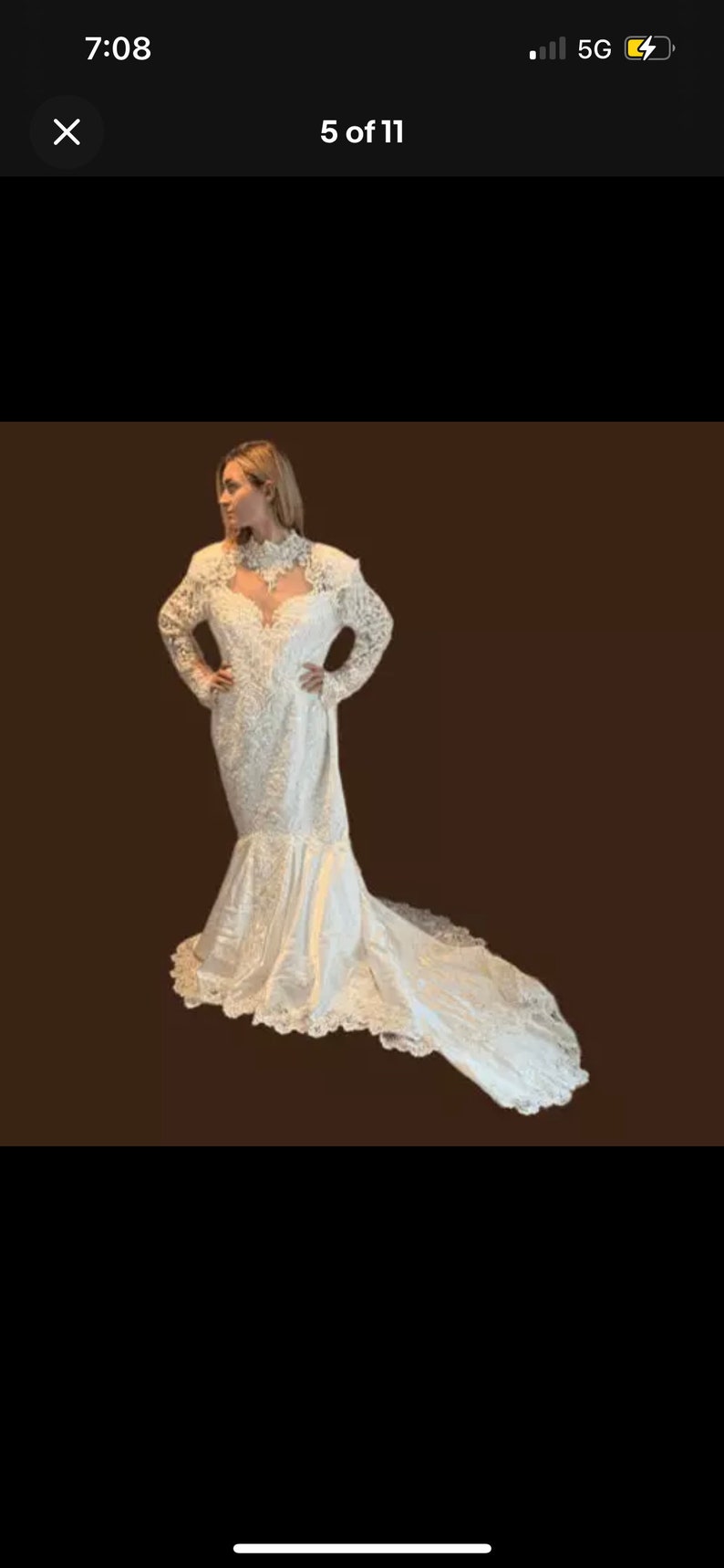 Wedding Dress With Tags White Lace Mermaid Style Room for alterations WSJ1. Bridal Town original zdjęcie 1