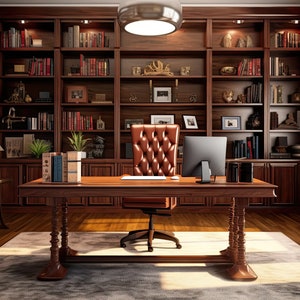 Luxurious Office and Living Space Premium 4K Virtual Backgrounds for Zoom, Google Meet, and Microsoft Teams - Pack of 6 Instant Download