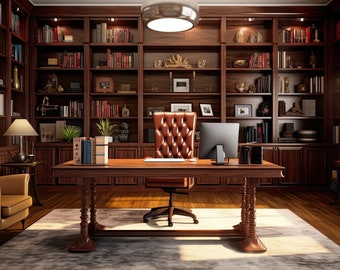 Luxurious Office and Living Space Premium 4K Virtual Backgrounds for Zoom, Google Meet, and Microsoft Teams - Pack of 6 Instant Download
