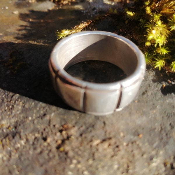 Zamak stalen ring gemaakt in Spanje maat 18 zilver