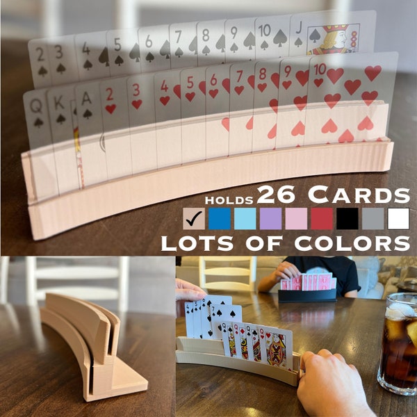 Sleek Card Holder, Playing Card Holder, Kid and Arthritis Friendly