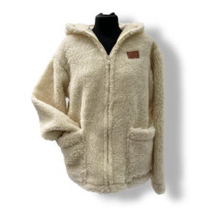 Giacca in lana da donna fatta a mano | Giacca invernale in lana di pecora | Calda ed elegante | Con cappuccio o colletto | Personalizzabile