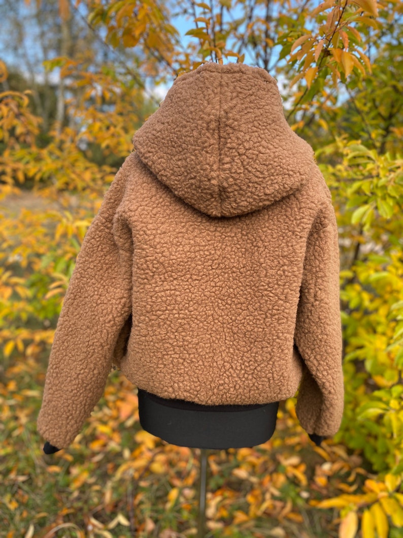 Wolljacke MERINO Lammwolle Größe S XL 100% Merinowolle Jacke mit Kapuze aus Schafwolle NEU Bild 3