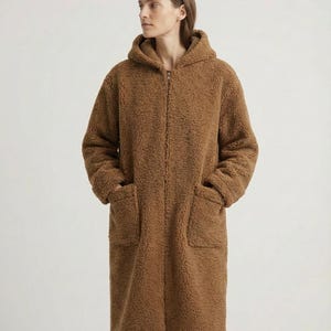 Valentine's Day gift: Wool coat, wool jacket, long, sizes S - XXXL, MERINO lambswool, 100% wool, sheep's wool jacket, NEW image 15