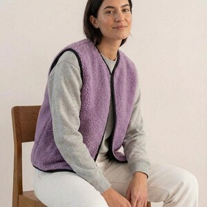 Teddyweste Damen | Merino Wollweste | Naturwolle | Leicht & Weich | Handmade | Minimalistisch Bild 12